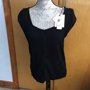 Black blouse so soft med large $198 retail nwt